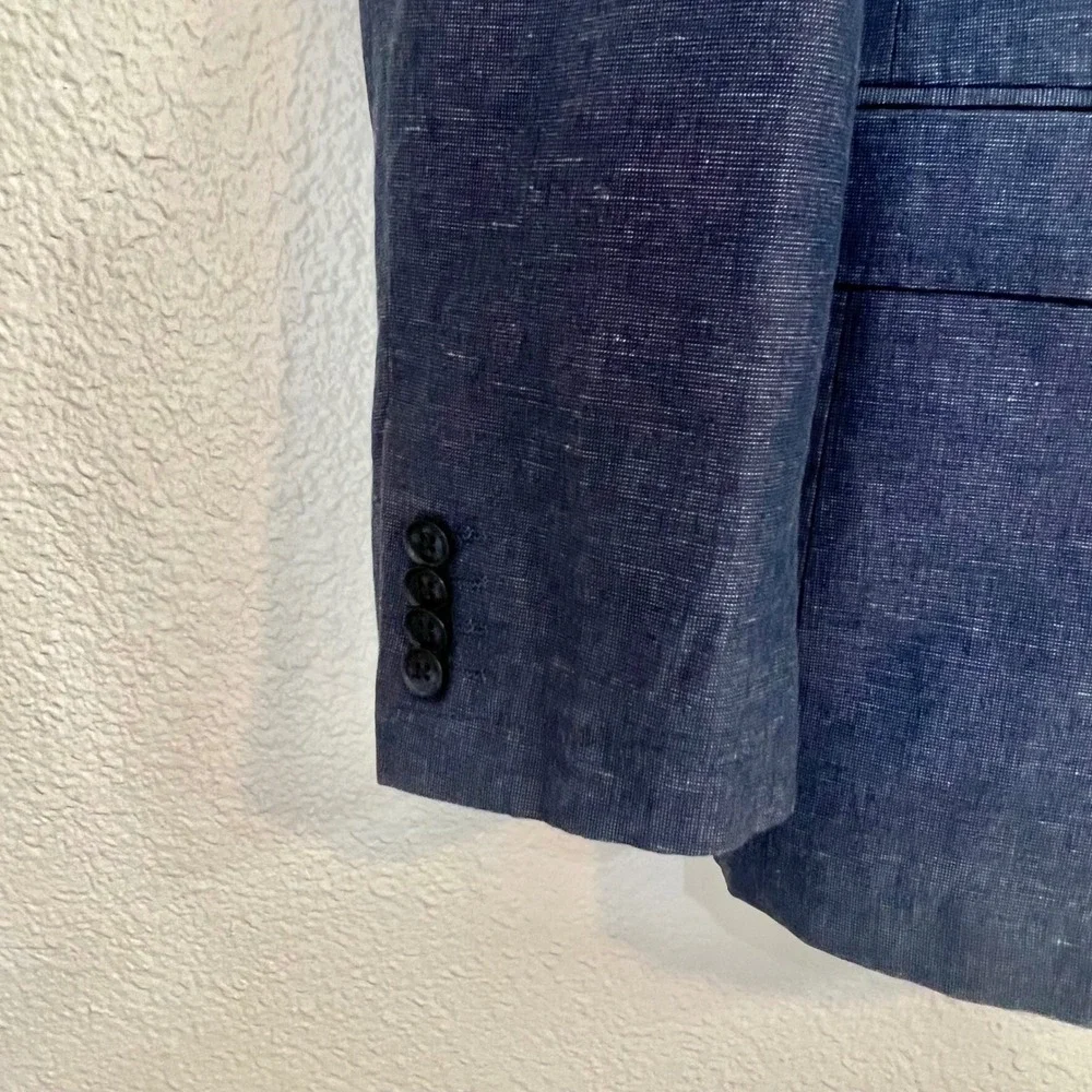 Joseph Abboud Mens Blue Linen Cotton‎ Blend Summer Blazer Sport Coat Medium 0781